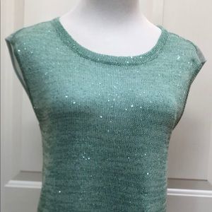 Trouvé XS seafoam green top with sparkles